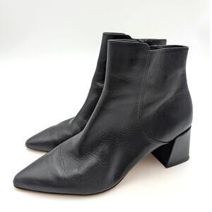 Cole Haan Catlyn Block Heel Bootie Side Zip Women's Black Size US5.5B EU36